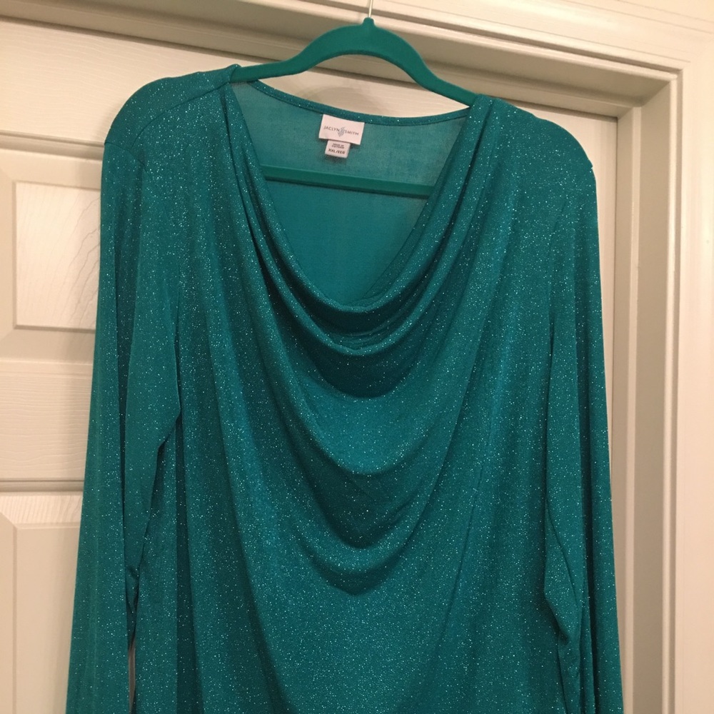 Long sleeve sparkly blouse